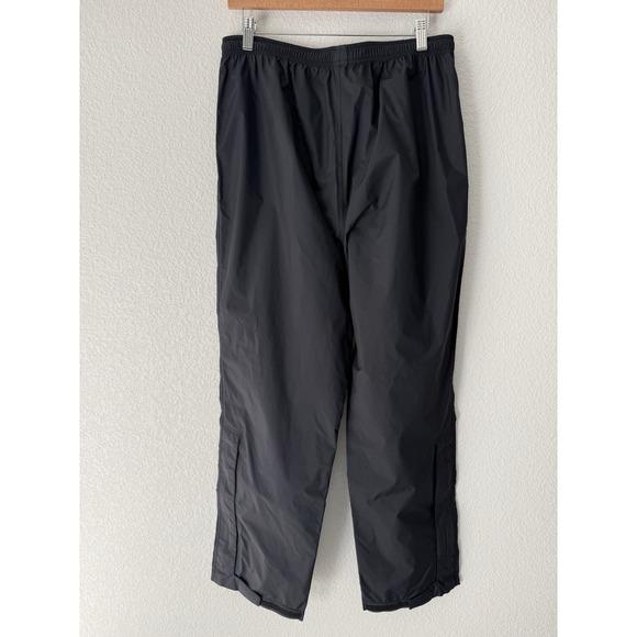 LLBean Womens Waterproof Rain Pants Large Black Nylon Outdoors PRISTINE - Picture 2 of 5